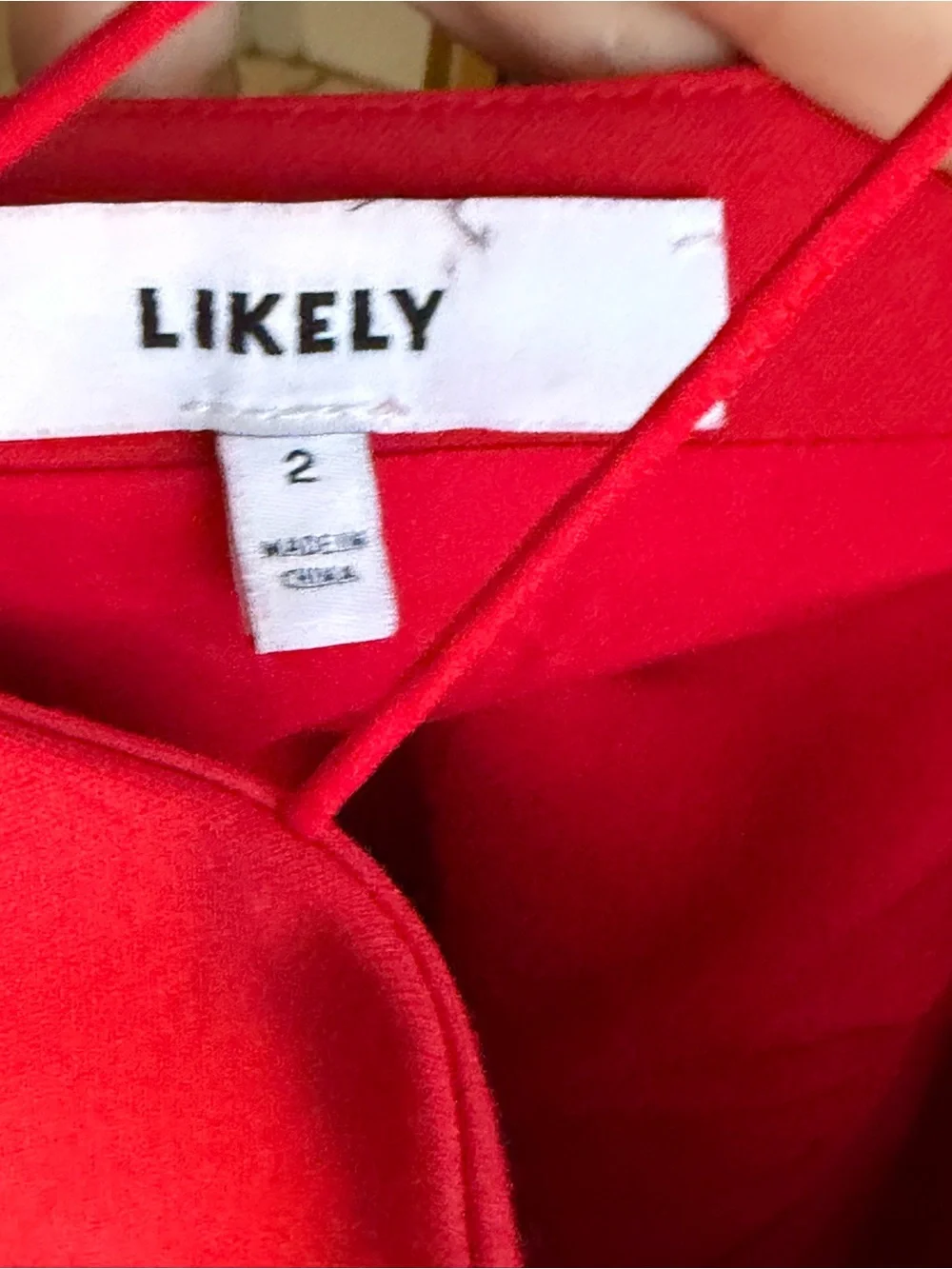 Likely Red Strappy V-Neck Mini Dress